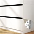 Pemberly Row Modern Armoire Wardrobe with 2 Doors and 2 Drawers in White