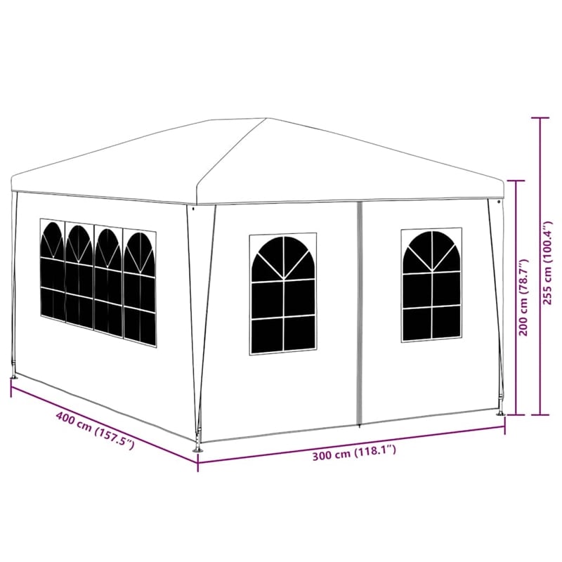 Pemberly Row 9.8 x 13.1 ft Polyethylene Party Tent in Blue