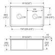 Pemberly Row 32 in x 19 in White Double Bowl Fireclay Kitchen Sink