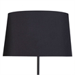Pemberly Row Panther Table Lamp in Black with Polished Nickel Modern Look