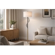 Pemberly Row Spiral Marble Floor Lamp in Matte Black with Gold Finish
