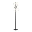 Pemberly Row LED Metal Floor Lamp in Matte Black with Helix Design