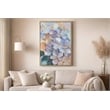 Pemberly Row Hand-Embellished Floral Canvas Wall Art with Frame - 40