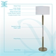 Pemberly Row Golden Brilliance Floor Lamp in Bronze with 64