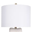 Pemberly Row Eclipse Harmony Ceramic Table Lamps Set of 2 in White