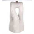 Pemberly Row Eclipse Harmony Ceramic Table Lamps Set of 2 in White