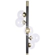 Pemberly Row Orbit Metal Floor Lamp with Matte Black and Soft Gold Accents