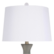 Pemberly Row Sage Elegance Art Glass Table Lamp in Green and Crystal