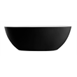 Pemberly Row 59-Inch Black & White Matte Resin Oval Soaking Bathtub
