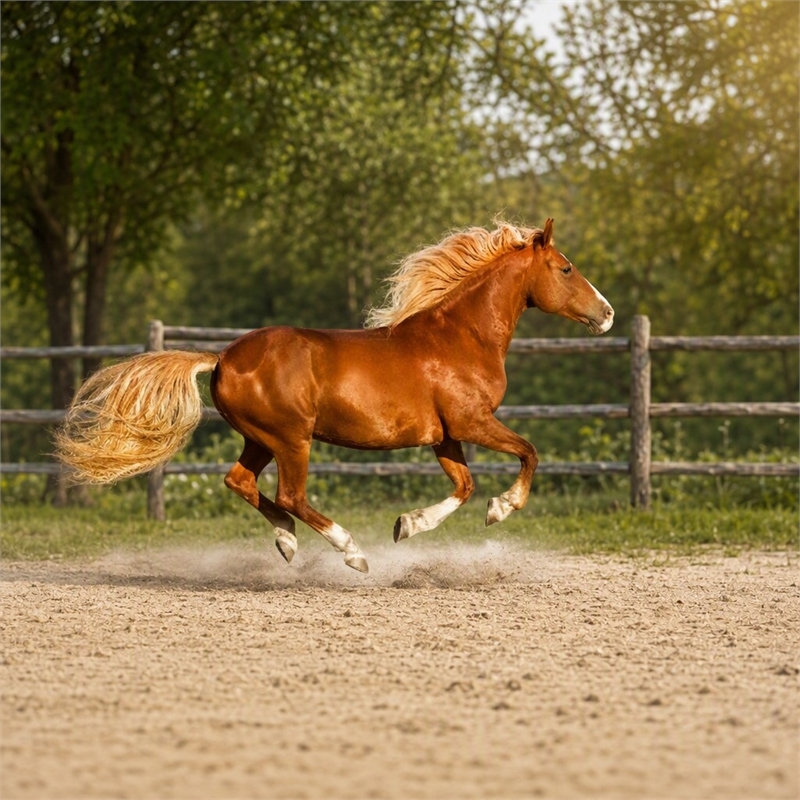 Pemberly Row Frameless Tempered Glass Wall Art Golden Gallop 60