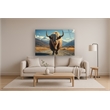 Pemberly Row Frameless Tempered Glass Wall Art Highway Cow 60