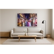 Pemberly Row Bourbon Street Tempered Glass Wall Art in Multicolored Design
