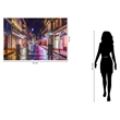 Pemberly Row Bourbon Street Tempered Glass Wall Art in Multicolored Design