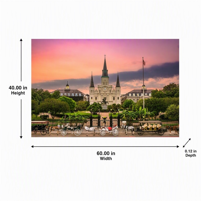 Pemberly Row Jackson Square Frameless Tempered Glass Wall Art 60