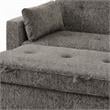 Pemberly Row Set of 2 - TV Stand Fireplace and Chenille Sofa Sleeper