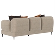 Pemberly Row Chenille Upholstered Sculpted Track Arm Sofa in Latte