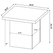 Pemberly Row 2-Piece Rectangular Coffee and End Table Set in Black