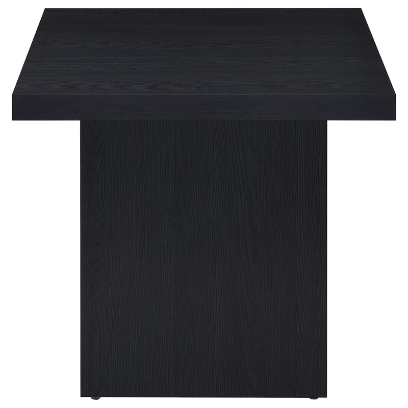 Pemberly Row 2-Piece Rectangular Coffee and End Table Set in Black