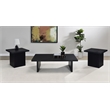 Pemberly Row 3-Piece Rectangular Coffee and End Table Set in Black