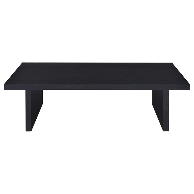 Pemberly Row 3-Piece Rectangular Coffee and End Table Set in Black