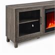 Pemberly Row 2-Piece Set of L-Shape Sectional Sofa & TV Stand with Fireplace