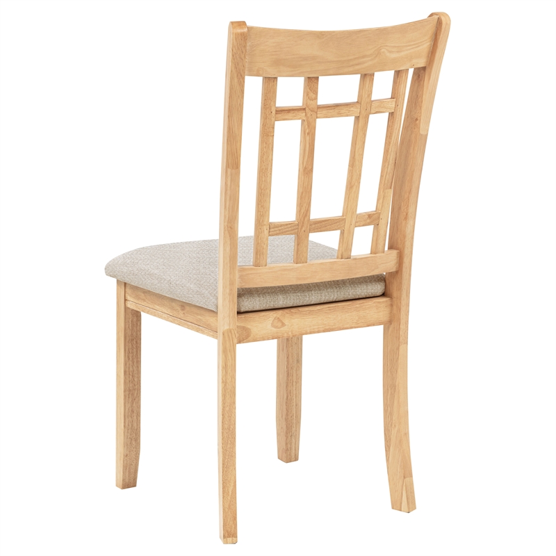 Pemberly Row 19.25'' Wood Dining Side Chair in Light Oak/Linen