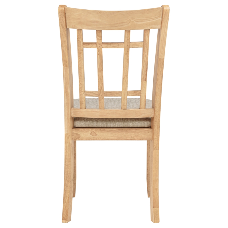 Pemberly Row 19.25'' Wood Dining Side Chair in Light Oak/Linen