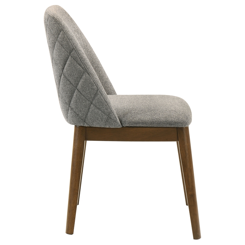 Pemberly Row 18.75-Inch Upholstered Fabric Dining Side Chair in Gray