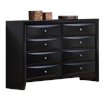 Pemberly Row 8-drawer Chambered Front Bedroom Dresser in Black