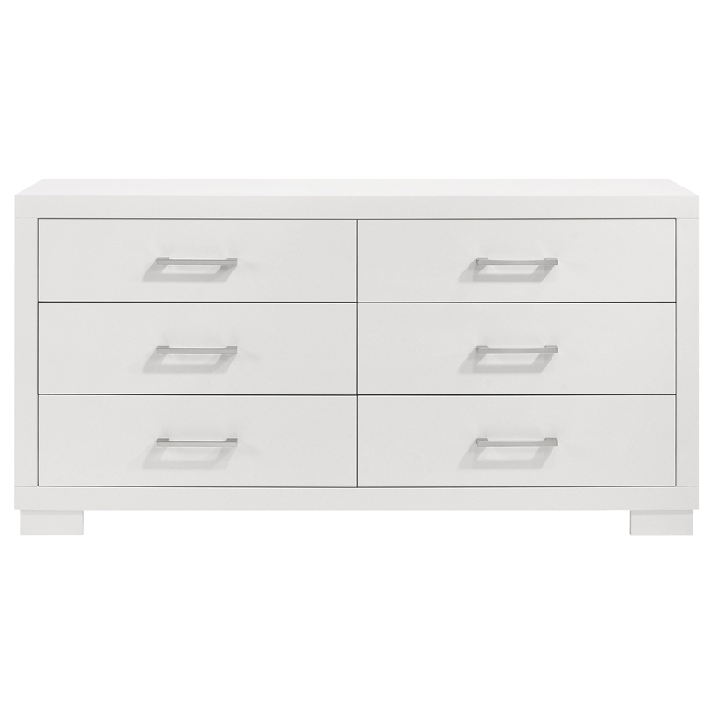 Pemberly Row 6-drawer Fully Assembled Bedroom Dresser in Snow White