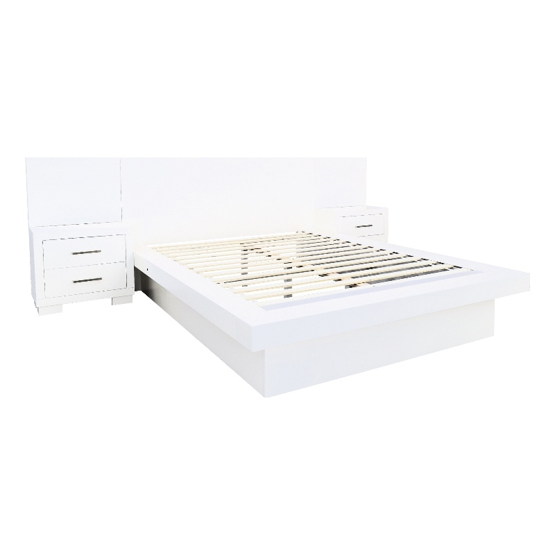 Pemberly Row Contemporary Wood Nightstand Panels in White (Set of 2)
