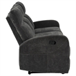 Pemberly Row Chenille Upholstered Manual Reclining Sofa in Charcoal Gray