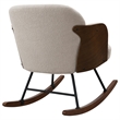 Pemberly Row Boucle Upholstered Mid Back Rocking Chair in Beige