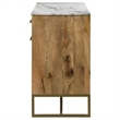 Pemberly Row 3-door Contemporary Wood Accent Cabinet in Natural/Gold
