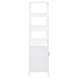Pemberly Row 3-shelf Radio Weave Cane Metal Accent Cabinet in White