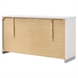 Pemberly Row 6-Drawer Bedroom Storage Dresser in White High Gloss