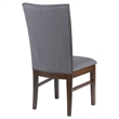 Pemberly Row Upholstered Rubberwood Dining Side Chair Set of 2 in Grey