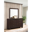 Pemberly Row 6-Drawer Bedroom Dresser with Mirror Set in Dark Cocoa