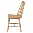 Pemberly Row Set of 2 Solid Wood Windsor Dining Side Chairs in Brown