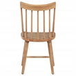 Pemberly Row Set of 2 Solid Wood Windsor Dining Side Chairs in Brown