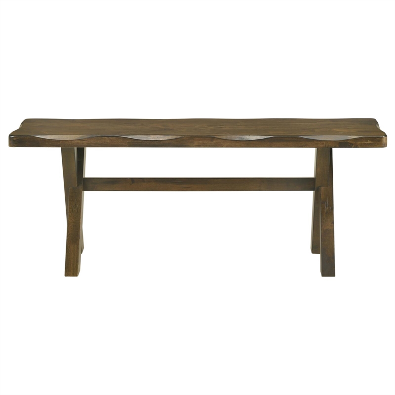 Pemberly Row 47-Inch Solid Wood Dining Bench in Knotty Nutmeg