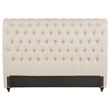Pemberly Row 57-inch Tufted Upholstered California King Headboard in Beige
