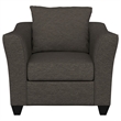 Pemberly Row Upholstered Flared Arm Accent Chair in Charcoal Grey