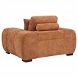 Pemberly Row Contemporary Fabric Track Arm Accent Chair in Orange