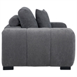 Pemberly Row Upholstered Track Arm Accent Chair in Charcoal Grey