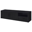 Pemberly Row 70-inch 2-door TV Stand Media Console with Drawer in Black