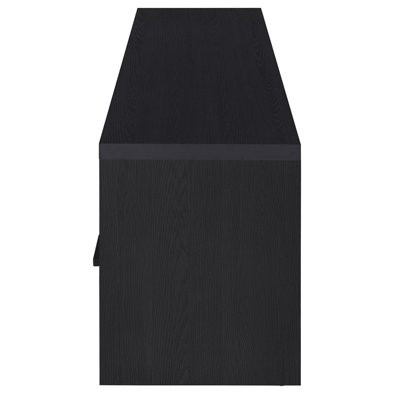 Pemberly Row 70-inch 2-door TV Stand Media Console with Drawer in Black