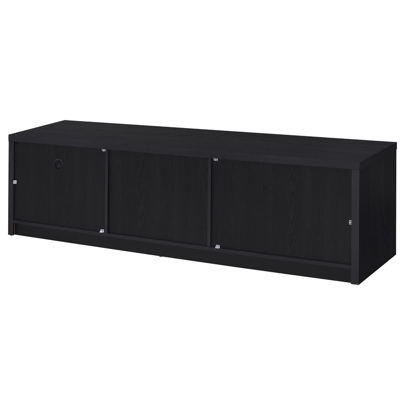 Pemberly Row 70-inch 2-door TV Stand Media Console with Drawer in Black