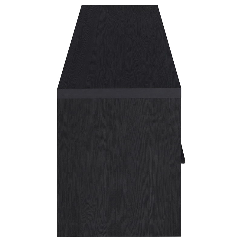 Pemberly Row 70-inch 2-door TV Stand Media Console with Drawer in Black
