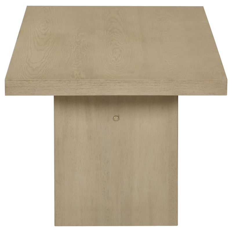 Pemberly Row 2-Piece Wood Coffee and End Table Set in Natural Oak